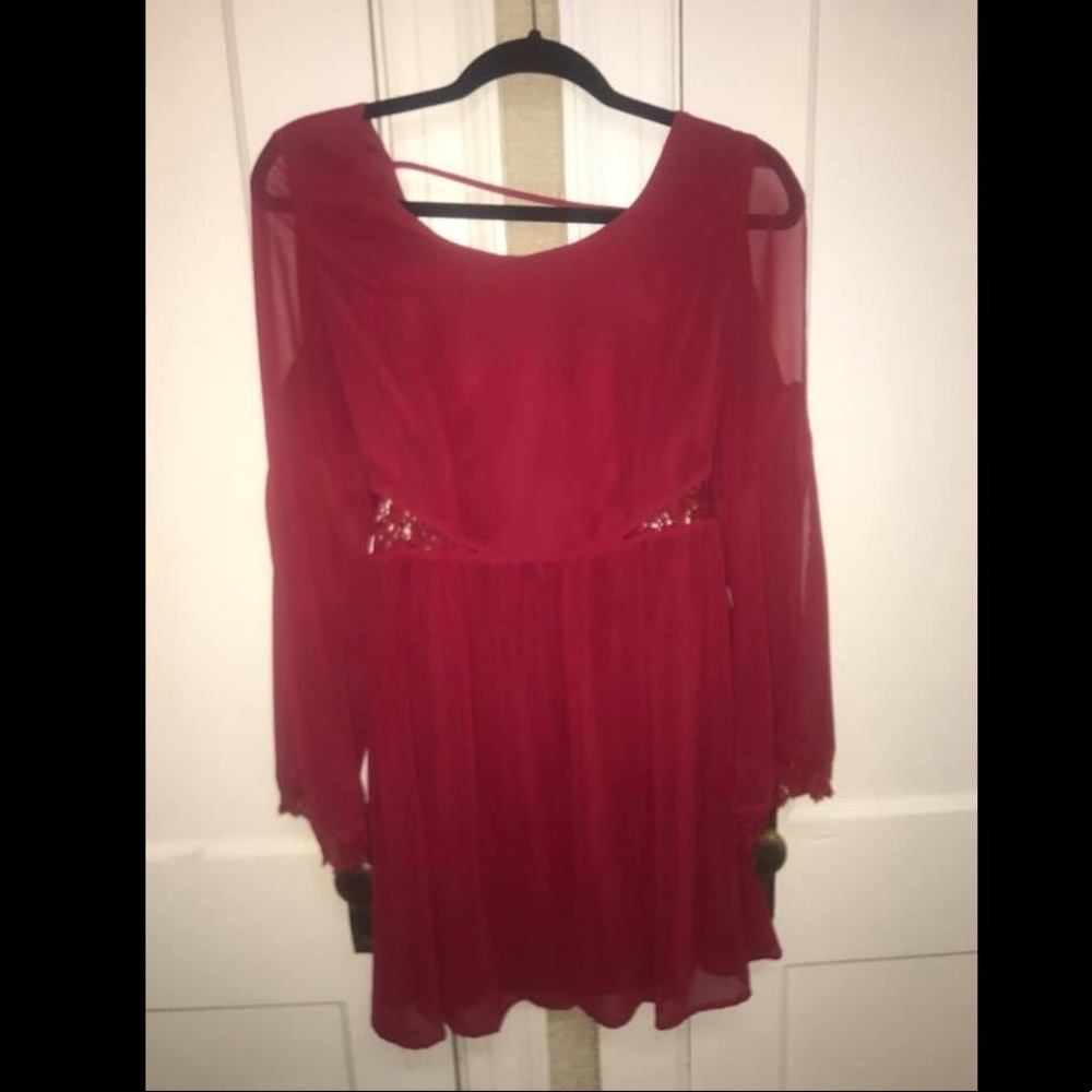 Red cutout dress